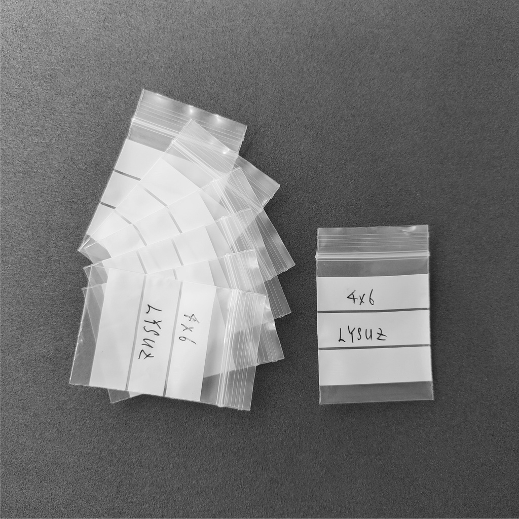 500 Chiếc 4 * 6cm Trang Sức Zip Túi Có Dấu Không Gian Nhựa Có Thể Viết Kim Cương Đá Quý Bảo Quản Tro