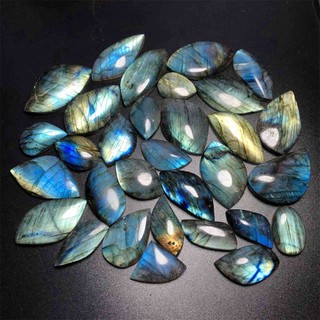 Mặt Dây Chuyền Đá Thạch Anh Labradorite Hình Chiếc Lá 2-4cm
