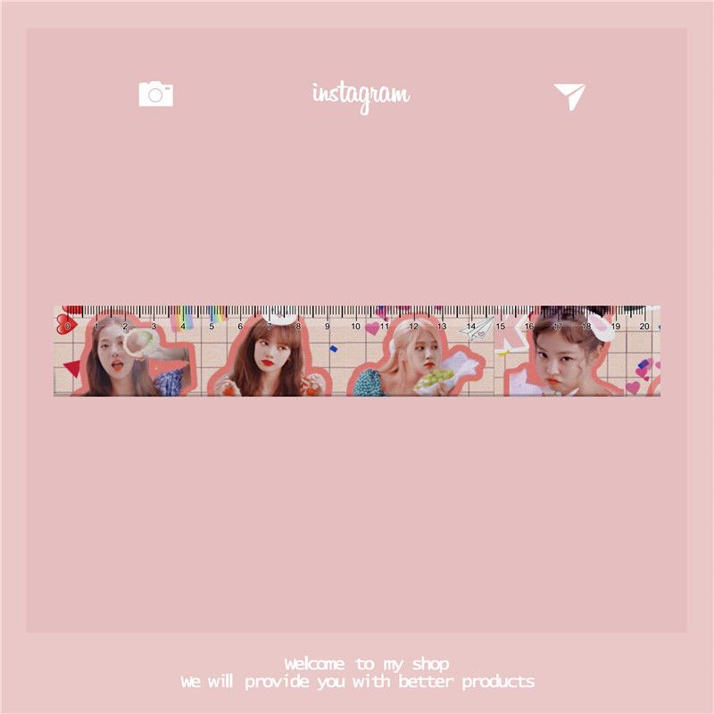 Thước Kẻ Bằng Acrylic 20cm In Họa Tiết Blackpink Dễ Thương Dành Cho Học Sinh