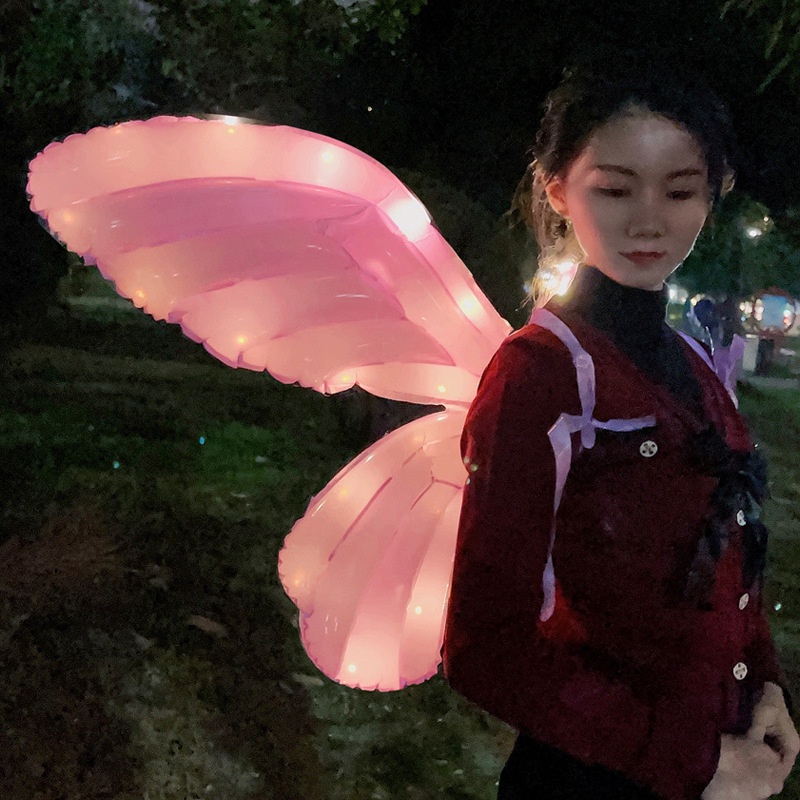 Bong Bóng Hình Cánh Bướm Có Đèn LED Phát Sáng Trang Trí Tiệc Sinh Nhật Cho Bé