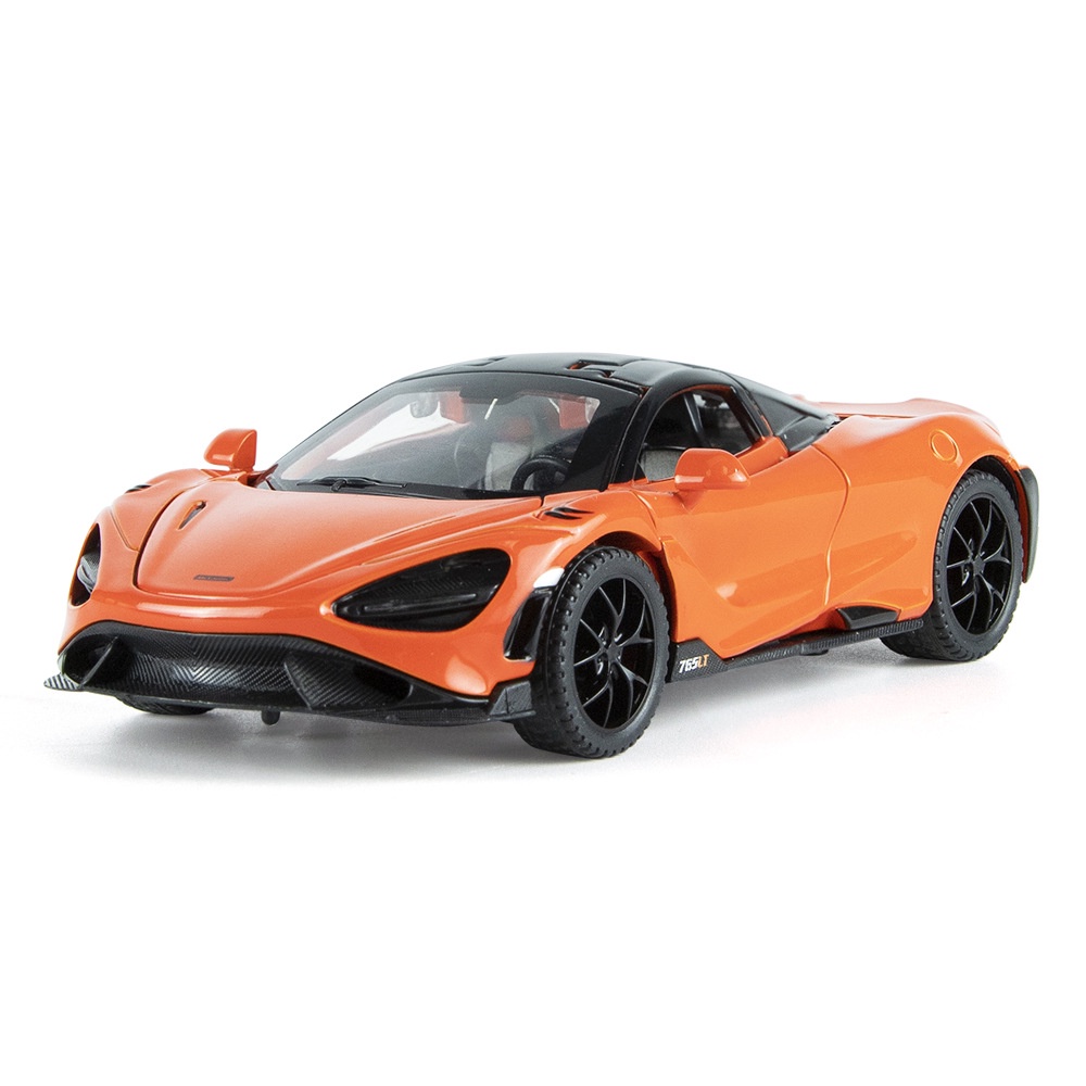 Mô Hình Xe Hơi Mclaren 765LT Bằng Hợp Kim Có Đèn Và Âm Thanh Tỉ Lệ 1: 32