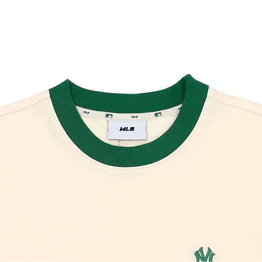 ❤❤❤ Áo Thun cotton Ngắn Tay Thêu Chữ MLB NY Chất Lượng Cao Cho Nam Nữ