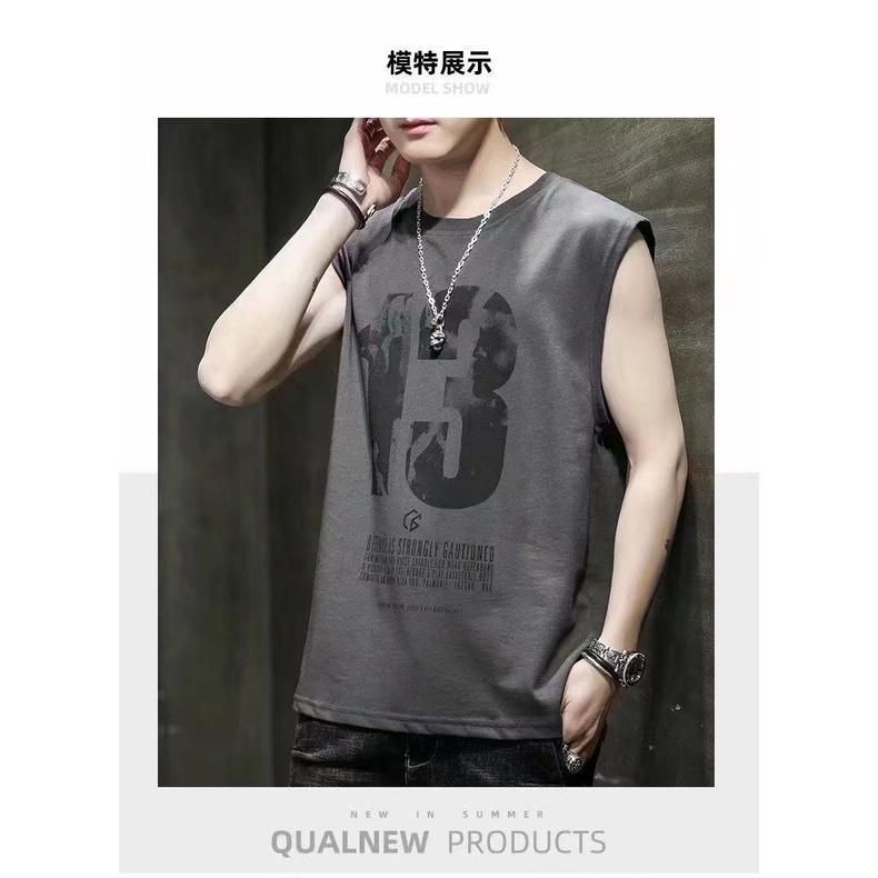 Áo Thun Thể Thao Sát Nách Dáng Rộng Plus Size Phong Cách Hip Hop Thời Trang Mùa Hè Cho Nam