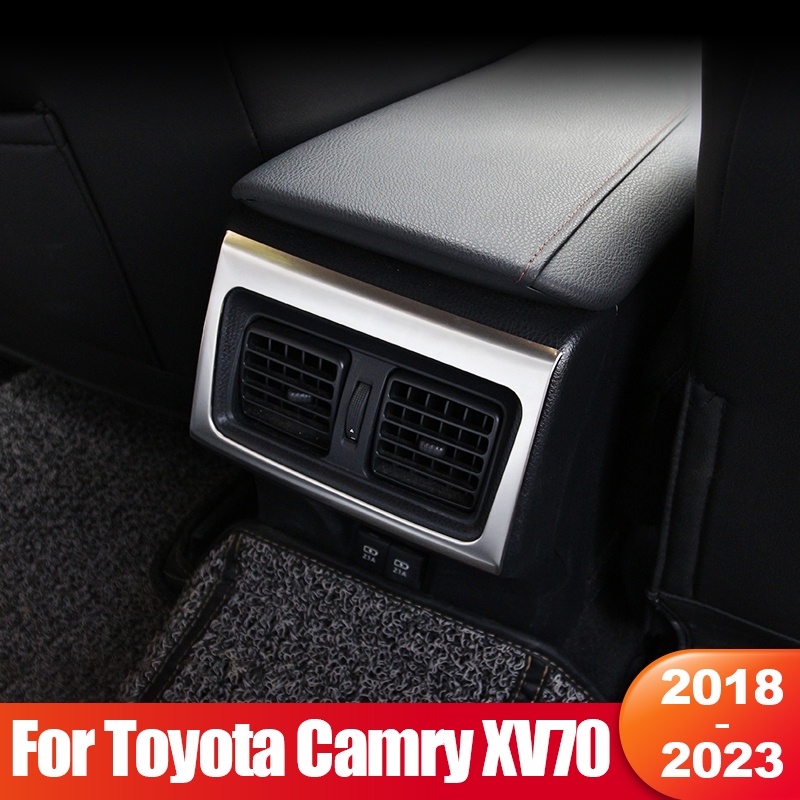Nắp Đậy Hộp Tỳ Tay Bằng Thép Không Gỉ Cho Xe Hơi Toyota Camry 70 XV70 2019 2020 2021 2022 2023