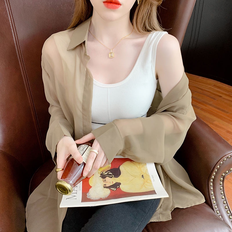 Áo Sơ Mi chiffon Mỏng Chống Nắng Dáng Rộng Thời Trang Mùa Hè 2022 Mới Cho Nữ