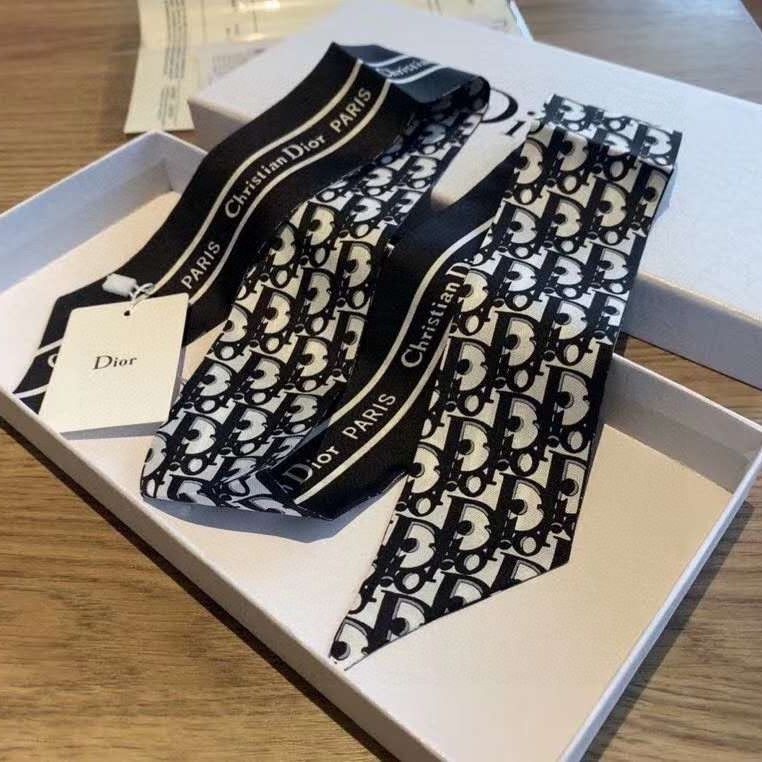 Dior Khăn Quàng Cổ Thắt Nơ Ruy Băng Xinh Xắn Thời Trang
