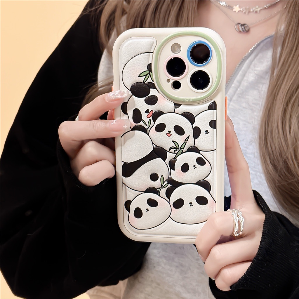Ốp Điện Thoại Da Viền TPU Dẻo In Họa Tiết Hoạt Hình Dễ Thương Cho iphone 14 Pro Max 13 Pro Max 12 Pro Max