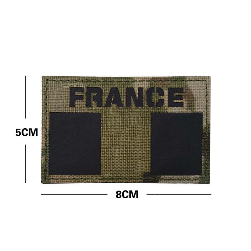 Miếng Dán Phản Quang Hình Lá Cờ IR 8 * 5CM Trang Trí Balo