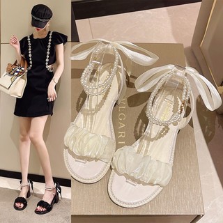 Giày cao gót Xăng đan thắt nơ