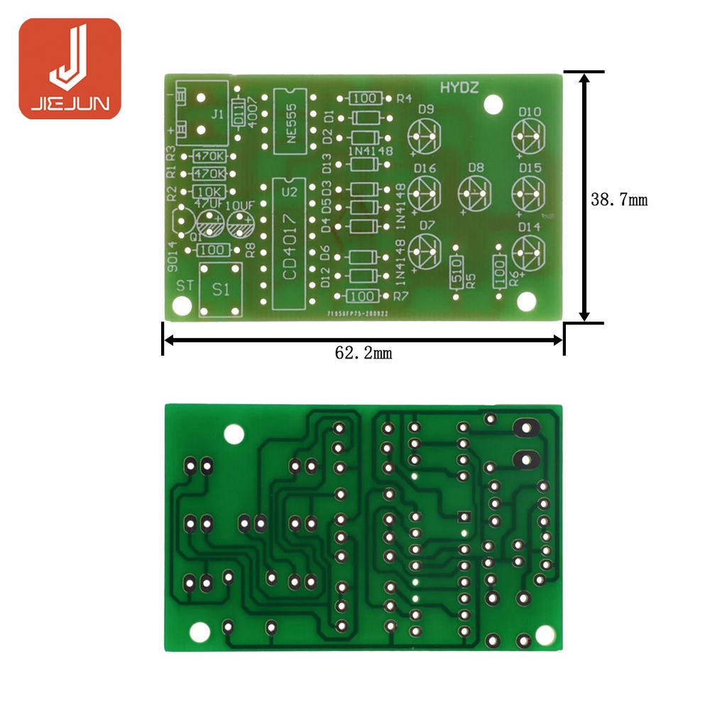 Mô Đun Đèn LED NE555 CD4017 5mm 4.5-5V Chuyên Dụng Tự Làm Xúc Xắc Điện Tử