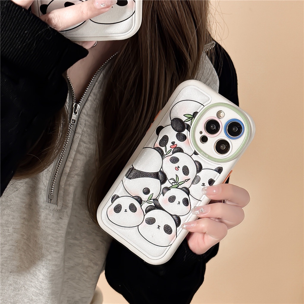 Ốp Điện Thoại Da Viền TPU Dẻo In Họa Tiết Hoạt Hình Dễ Thương Cho iphone 14 Pro Max 13 Pro Max 12 Pro Max