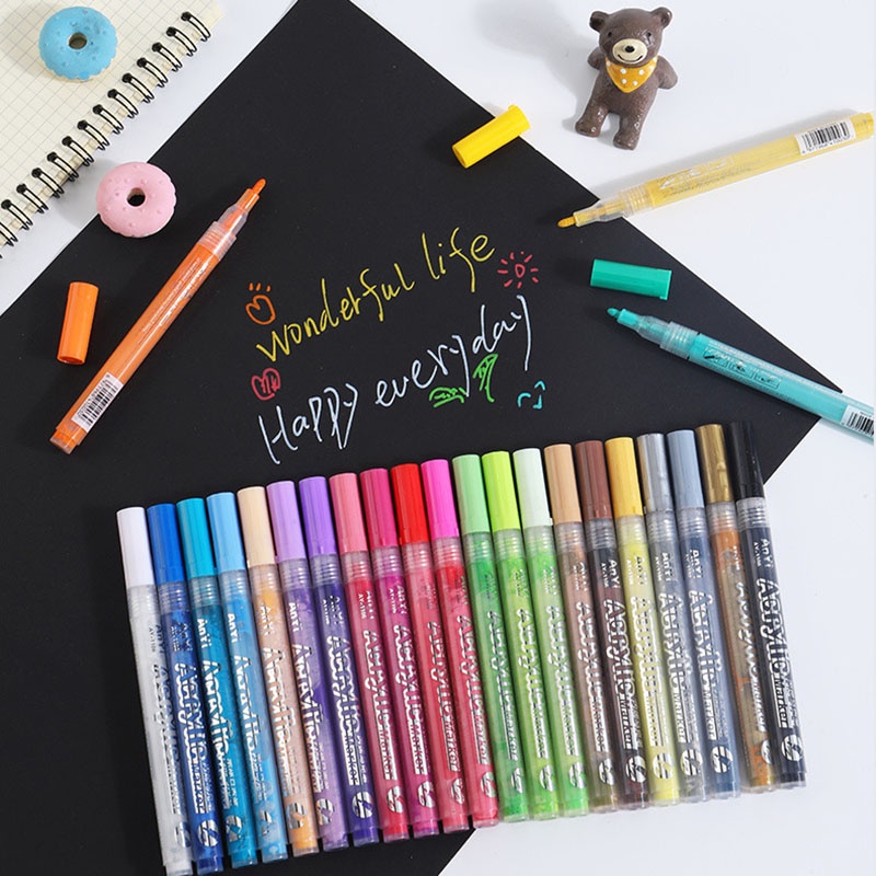 Set 12 / 24 / 36 Bút Lông Màu Sắc Đáng Yêu Bút Sơn Acrylic