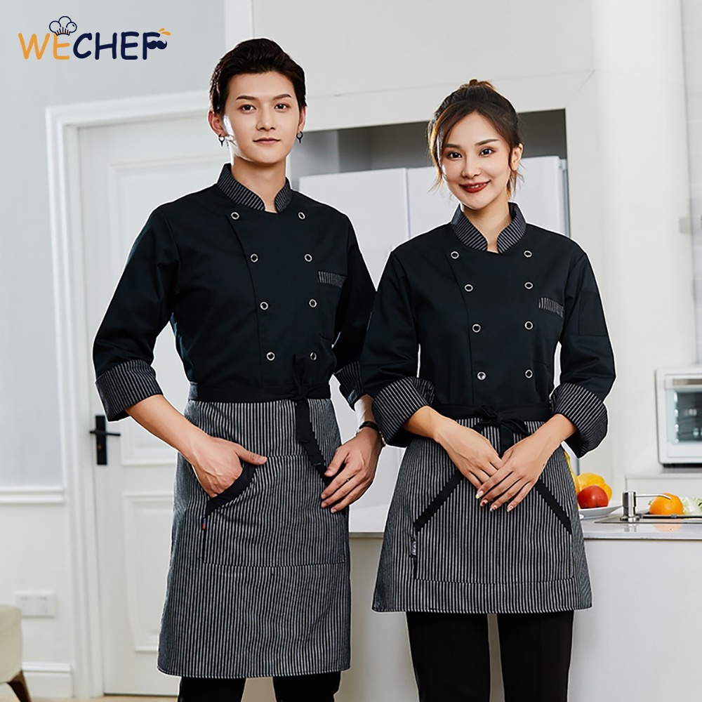 Áo Đầu Bếp Dài Tay Chuyên Nghiệp Dành Cho Nam Và Nữ