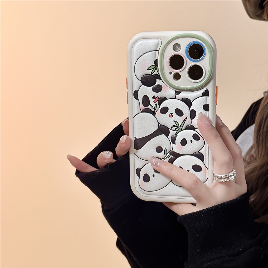 Ốp Điện Thoại Da Viền TPU Dẻo In Họa Tiết Hoạt Hình Dễ Thương Cho iphone 14 Pro Max 13 Pro Max 12 Pro Max