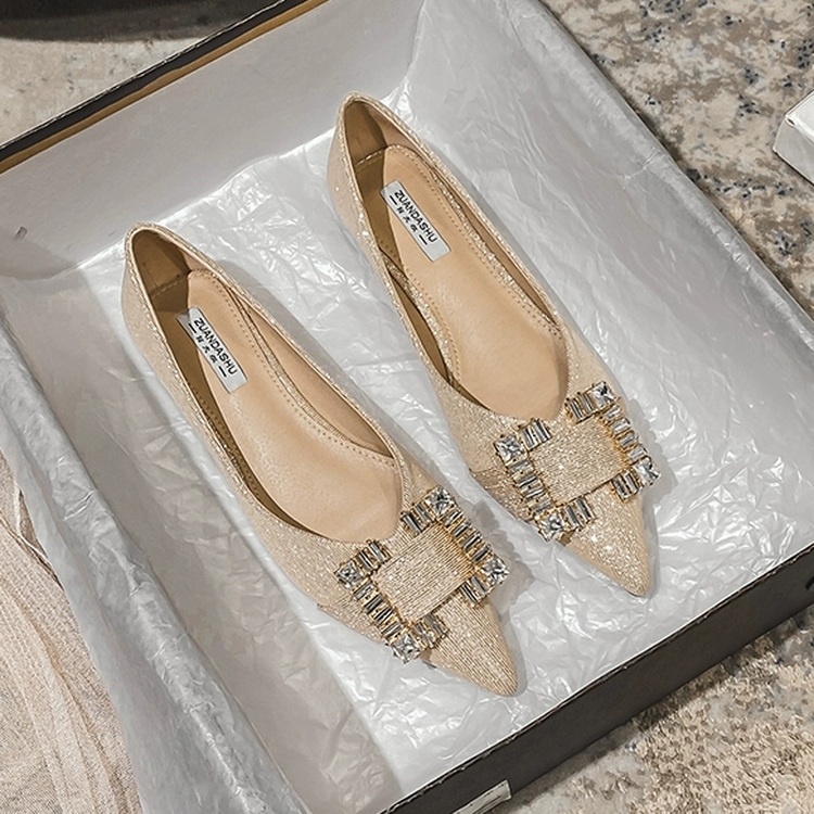 Giày Búp Bê Mũi Nhọn Gót Thấp Mẫu Mới 2023 Size 33-46 Thời Trang Cho Nữ