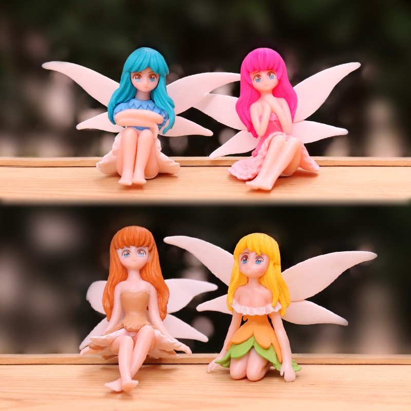 Set 4 Mô Hình Búp Bê Công Chúa Disney Peter Pan Tinker Bell Đáng Yêu