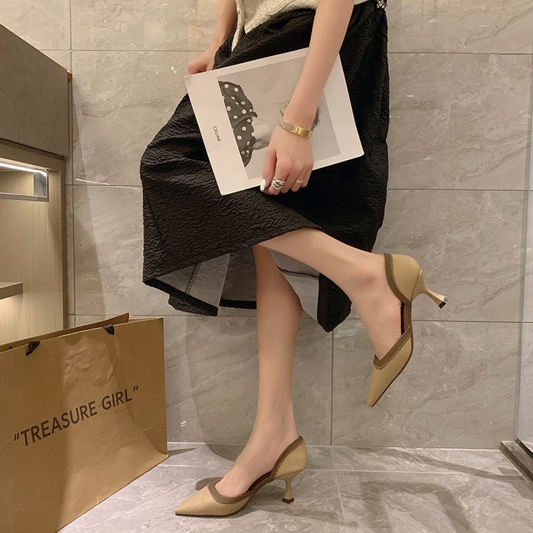 Giày Cao Gót Mũi Nhọn Phong Cách Thời Trang Hàn Quốc Dành Cho Nữ Có size 34-40