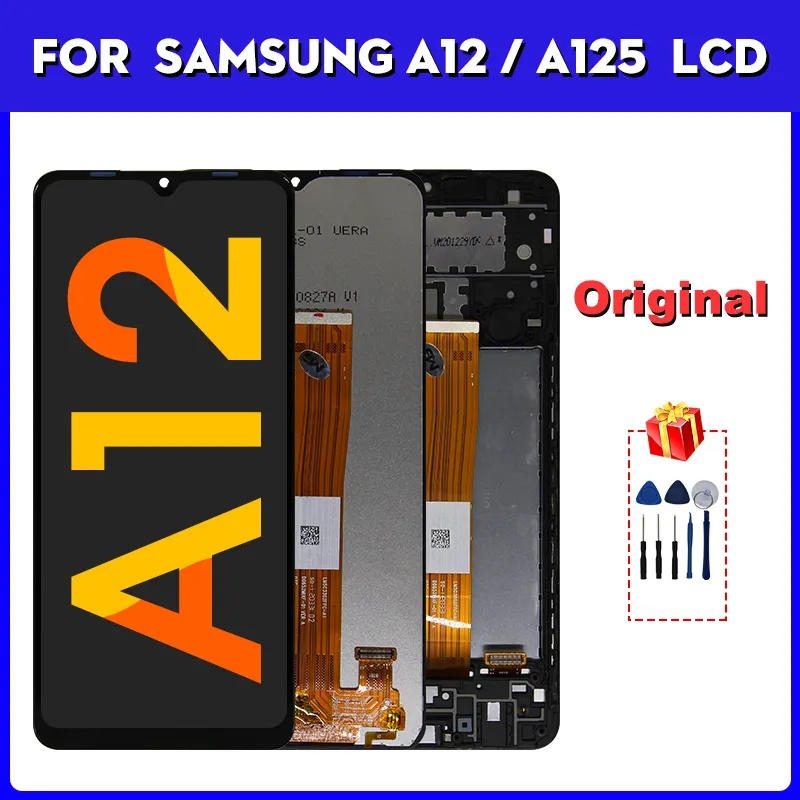 6.5 "Chính Hãng Cho Samsung Galaxy A12 LCD A125F SM-A125F A125 Màn Hình Hiển Thị Bộ Số Hóa Màn Hình 