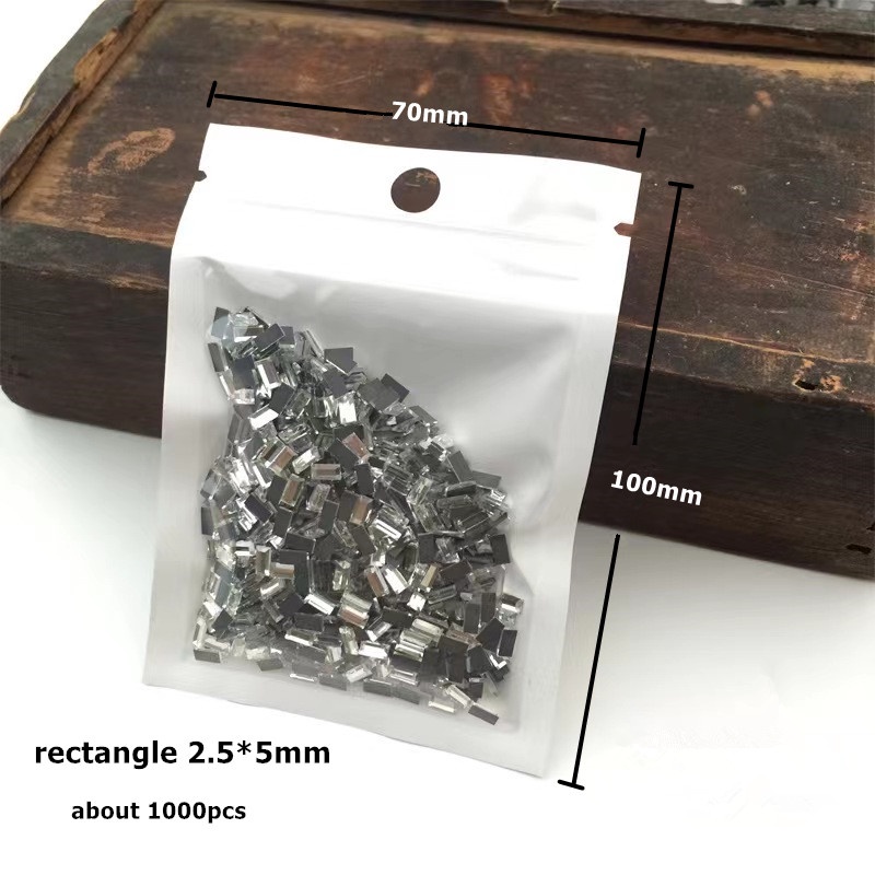 Set 800 / 1000 Viên Đá Vuông / Chữ Nhật / Đính Trang Trí Móng Tay / Đầm Cưới Không Nóng 218