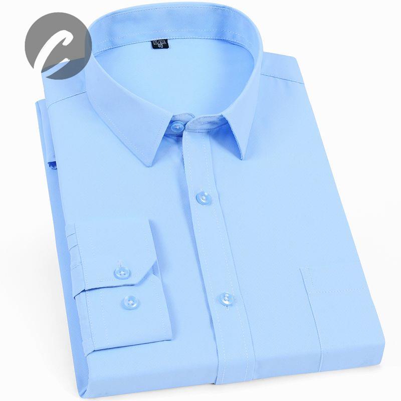 Áo Sơ Mi Dài Tay Kẻ Sọc Xanh Dương Thanh Lịch Cho Đàn Ông Trung Niên