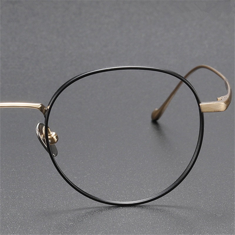 Mắt Kính Gọng Tròn Bằng Titan Thời Trang Dành Cho Cả Nam Và Nữ