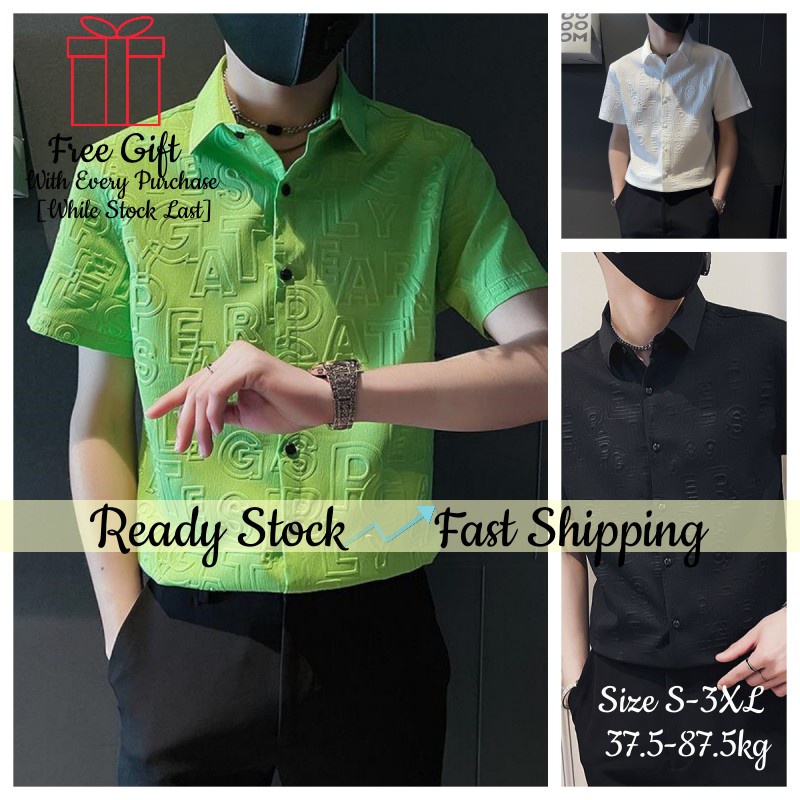 Áo sơ mi nam S-3XL kiểu mới 2023 tay ngắn thiết kế áo sơ mi giản dị dễ phối