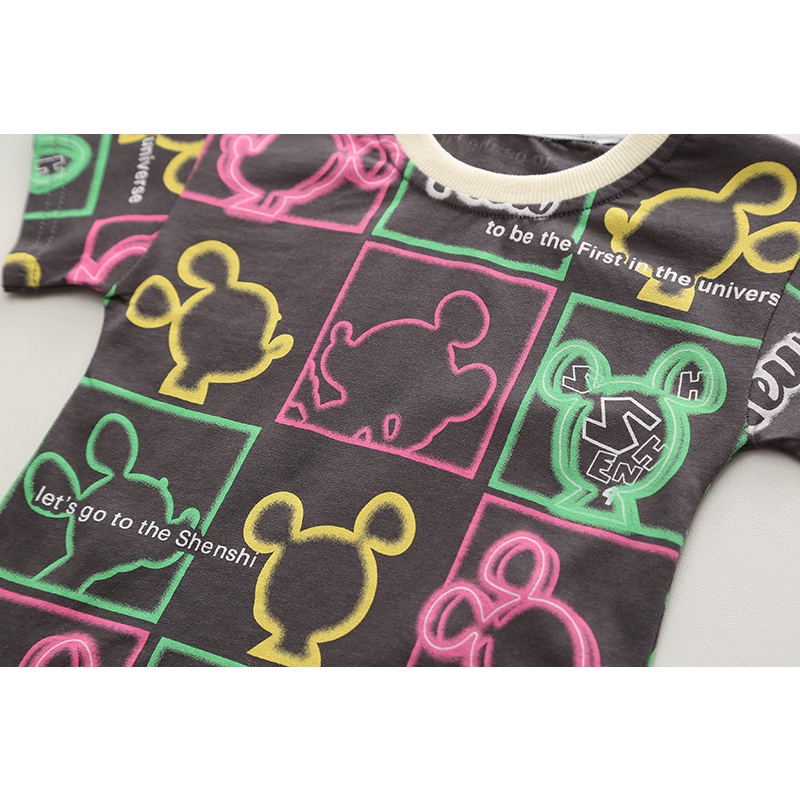 Bộ Quần Áo Ngắn Tay Thời Trang Mùa Hè Hàn Quốc Cho Bé