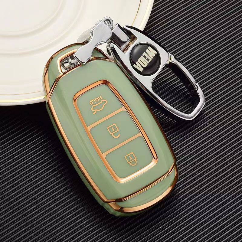 Ốp chìa khóa Huyndai Accent 2021 - 2022 - 2023 , Elantra 2023 Bao da cho chìa khoá Accent / KoNa / Santafe Hyundai Accent 2021