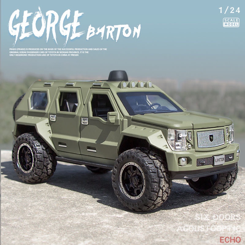 Mô Hình Xe Hơi Đồ Chơi George Patton Tỉ Lệ 1 / 24 Bằng Hợp Kim Kẽm Có Đèn Và Âm Thanh Cho Bé Suvs 3 Tuổi