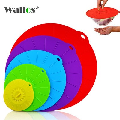 Nắp đậy bát ăn WALFOS bằng silicon dạng hút sử dụng trong lò vi sóng đa năng