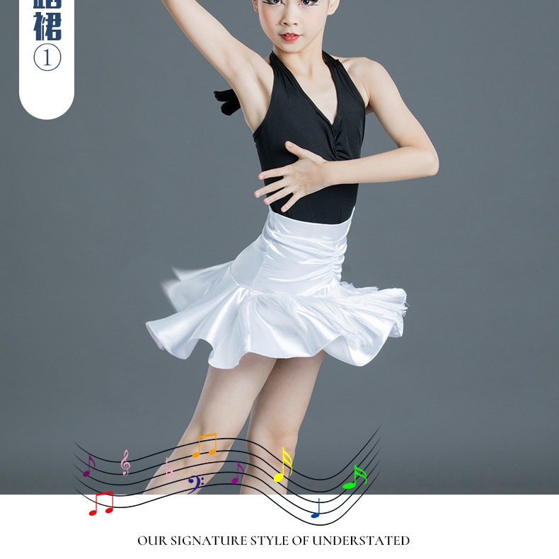 Chân Váy Tua Rua Khiêu Vũ Latin 3.24 Cho Bé Gái