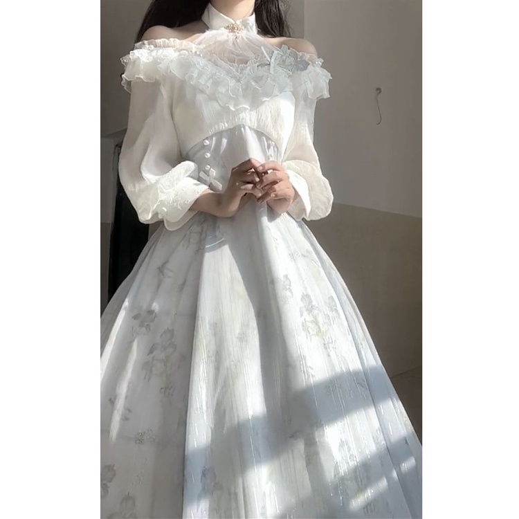 Đầm Công Chúa Lolita Tay Lửng Phong Cách Pháp Cổ Điển Thời Trang Mùa Xuân 2023 Mới