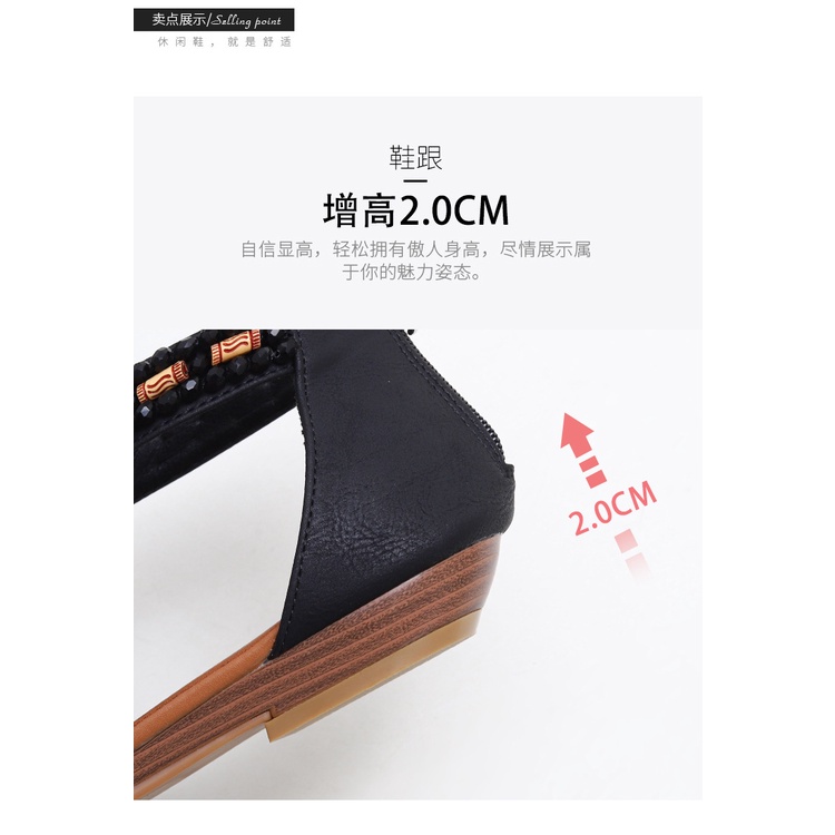 Sandal Đế Xuồng Quai Đính Đá Phong Cách Thời Trang Âu Mỹ 2023 Dành Cho Nữ 588-3