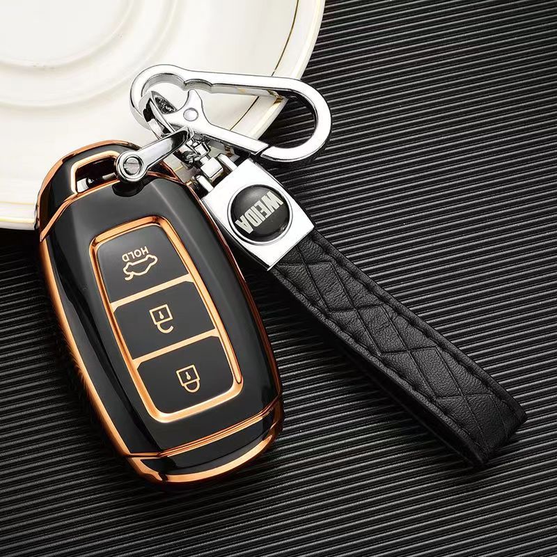 Ốp chìa khóa Huyndai Accent 2021 - 2022 - 2023 , Elantra 2023 Bao da cho chìa khoá Accent / KoNa / Santafe Hyundai Accent 2021