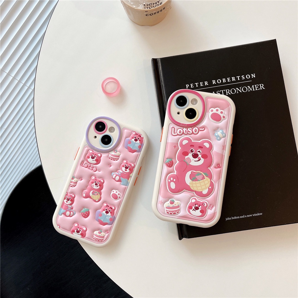 Ốp Điện Thoại Da Viền TPU Dẻo In Họa Tiết Hoạt Hình Dễ Thương Cho iphone 14 Pro Max 13 Pro Max 12 Pro Max