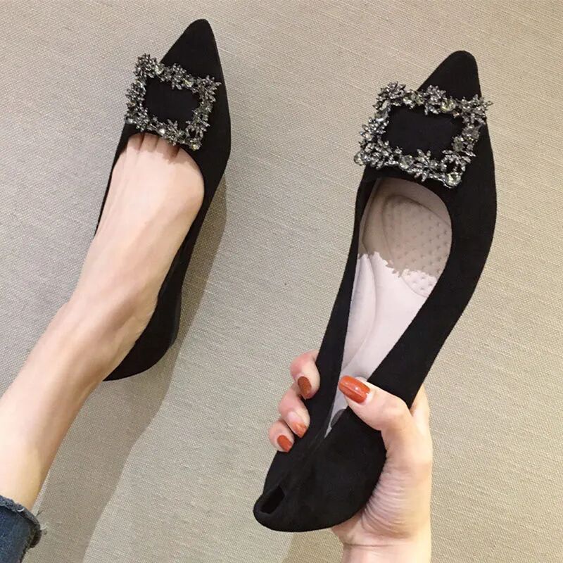 Giày Búp Bê Đế Mềm Mũi Nhọn Thời Trang Cho Nữ Size 33-46