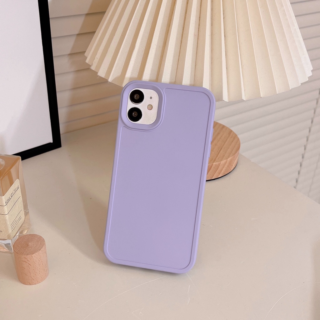 Ốp Điện Thoại TPU Dẻo Màu Trơn Thiết Kế Đơn Giản Thời Trang Cho iPhone 14 13 12 11 Pro Max XS XR 7 8 Plus
