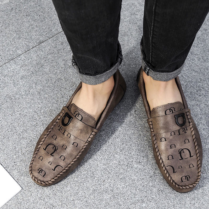 Giày Lười Da Đế Thấp Thời Trang Hàn Quốc 2023 Cho Nam