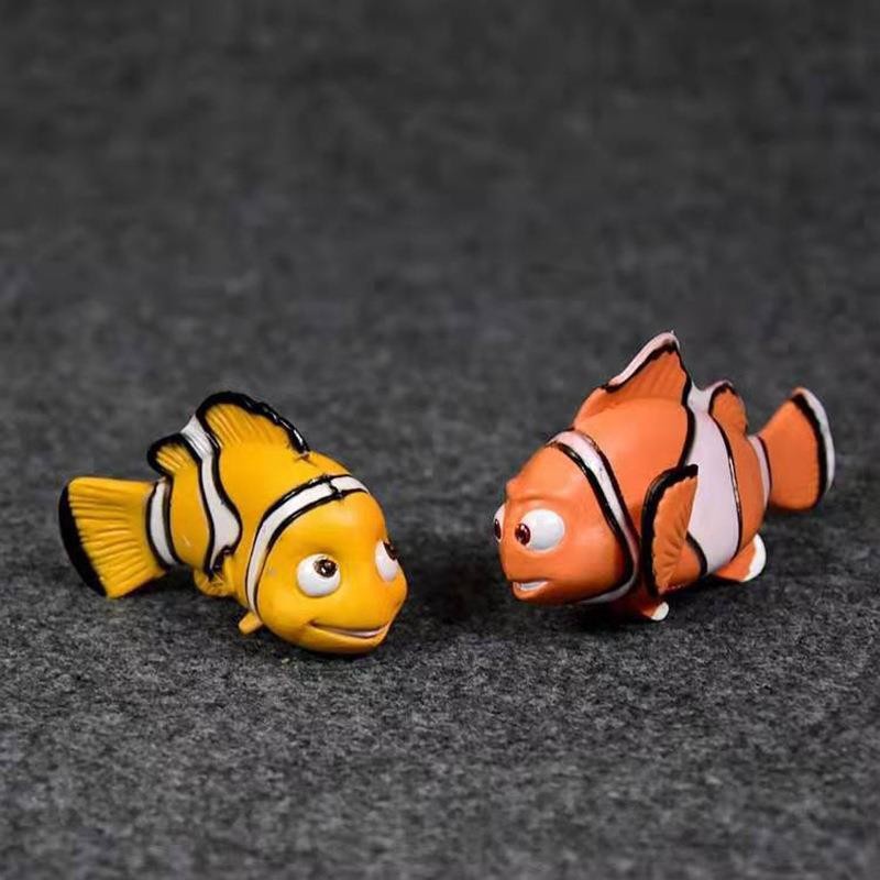 DISNEY Set 6 Mô Hình Mô Phỏng Nhân Vật Phim Finding Nemo Marlin Dory Nemo Hank Bailey Fludder Đáng Yêu