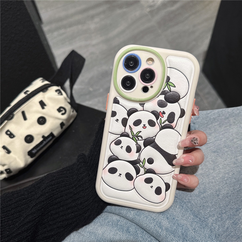 Ốp Điện Thoại Da Viền TPU Dẻo In Họa Tiết Hoạt Hình Dễ Thương Cho iphone 14 Pro Max 13 Pro Max 12 Pro Max