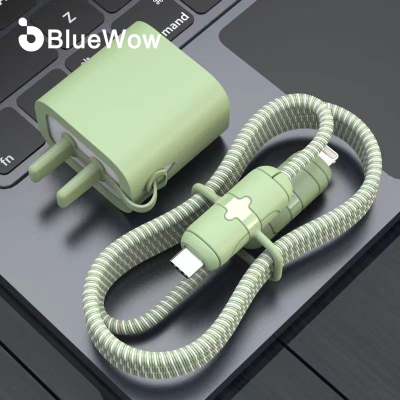 Bluewow Phụ Kiện Bảo Vệ Đầu Cáp Sạc usb / lightning / type c / iphone 15