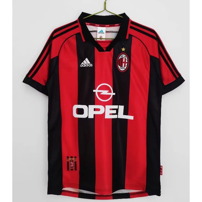 Ac milan home / away retro fan edition áo bóng đá dài tay