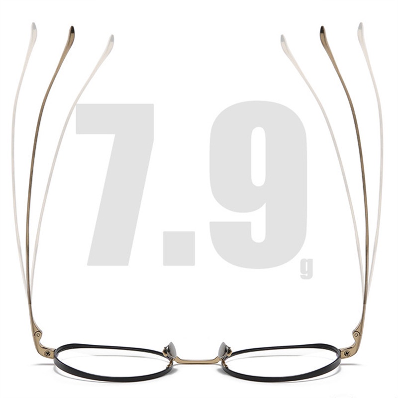 Mắt Kính Gọng Tròn Bằng Titan Thời Trang Dành Cho Cả Nam Và Nữ