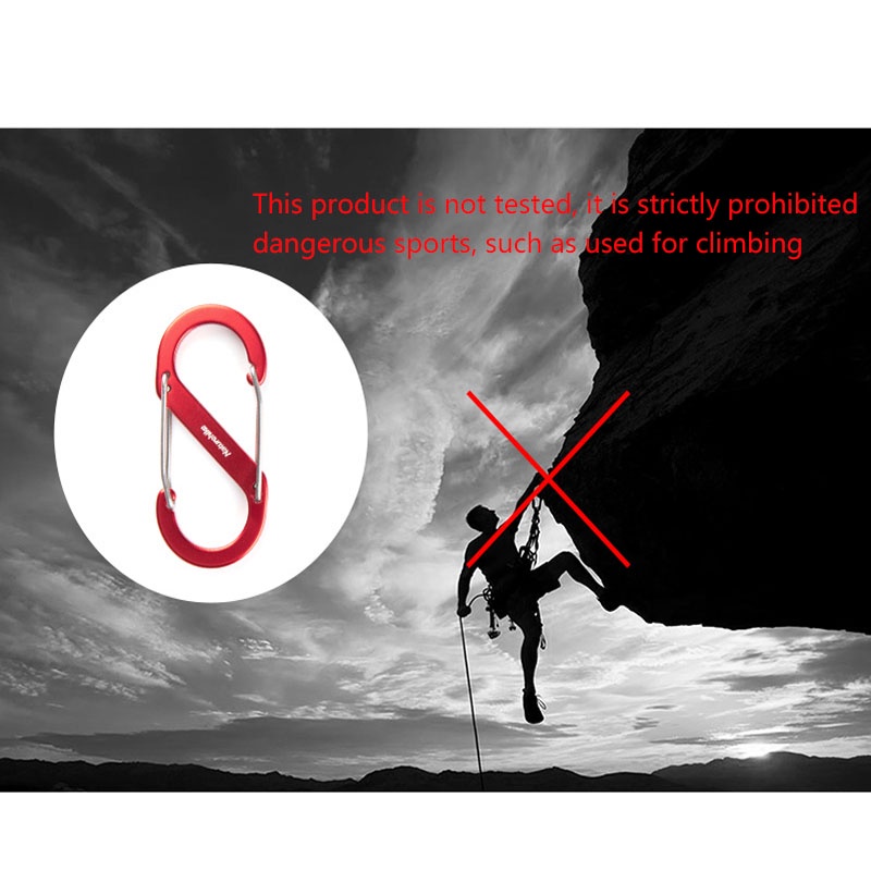 Móc Khóa Carabiner Bằng Hợp Kim Nhôm Đa Năng Hình Chữ S Naturehike