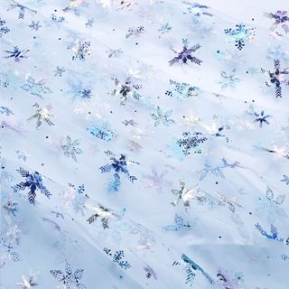 Vải Lưới Họa Tiết Bông Tuyết Làm Trang Sức 1 yard