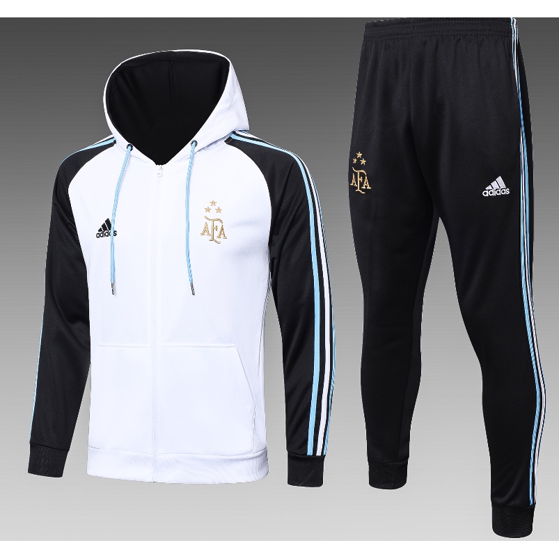 Áo Khoác Hoodie Màu Trắng Size A + + + Quần Dài Thời Trang 2022-23 Argentina Cho Nam | Áo Khoác Tỉ Lệ 1: 1: 1