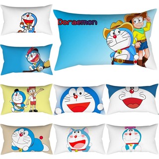  Vỏ Gối Vuông 50 * 30cm In Hình Doraemon Đáng Yêu 