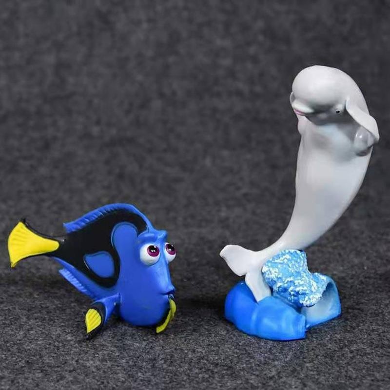 DISNEY Set 6 Mô Hình Mô Phỏng Nhân Vật Phim Finding Nemo Marlin Dory Nemo Hank Bailey Fludder Đáng Yêu