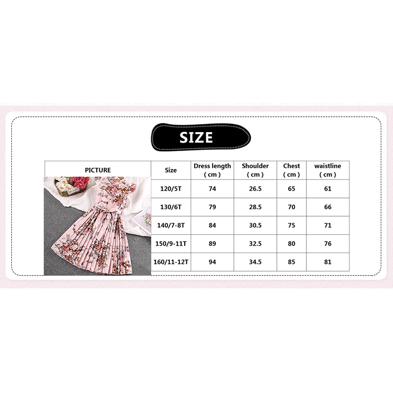 Đầm Không Tay Màu Sắc Hồng In Hoa Xinh Xắn Cho Bé Gái 5-12 Tuổi