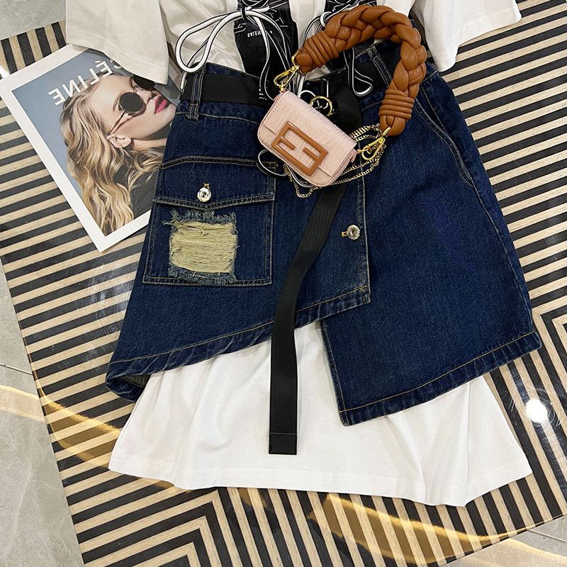 Set Áo Váy Denim Dáng Rộng Thời Trang Sang Trọng Cho Nữ